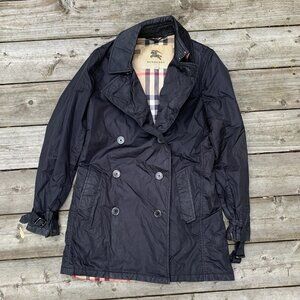 Burberry Novacheck Nylon Jacket Size 6 Black